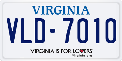 VA license plate VLD7010