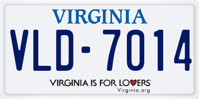 VA license plate VLD7014