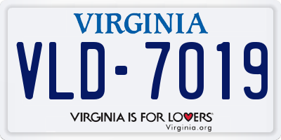 VA license plate VLD7019
