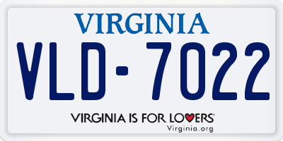 VA license plate VLD7022