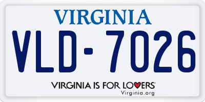 VA license plate VLD7026