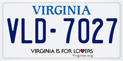 VA license plate VLD7027