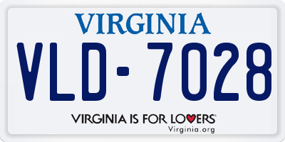 VA license plate VLD7028