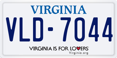 VA license plate VLD7044