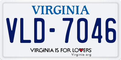 VA license plate VLD7046