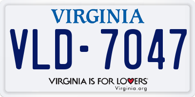 VA license plate VLD7047