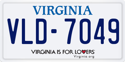 VA license plate VLD7049
