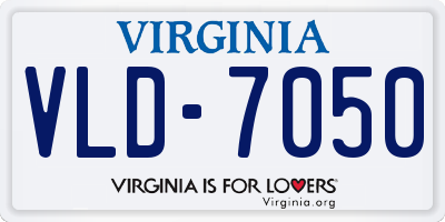 VA license plate VLD7050