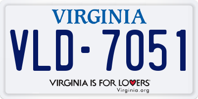 VA license plate VLD7051