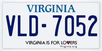 VA license plate VLD7052