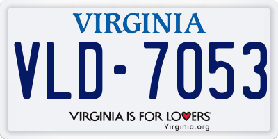 VA license plate VLD7053