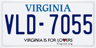 VA license plate VLD7055