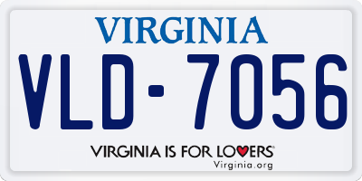 VA license plate VLD7056