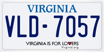 VA license plate VLD7057