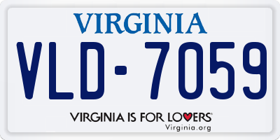 VA license plate VLD7059