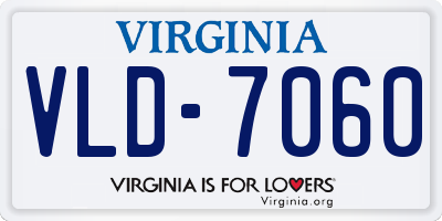 VA license plate VLD7060