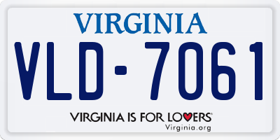 VA license plate VLD7061