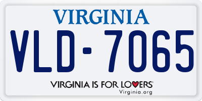 VA license plate VLD7065