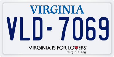 VA license plate VLD7069