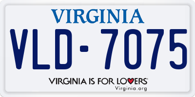 VA license plate VLD7075