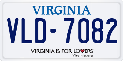 VA license plate VLD7082