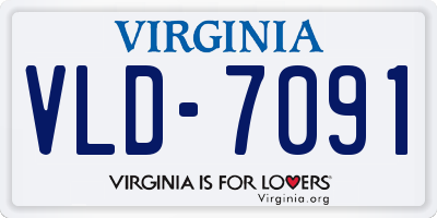 VA license plate VLD7091