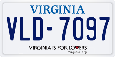 VA license plate VLD7097