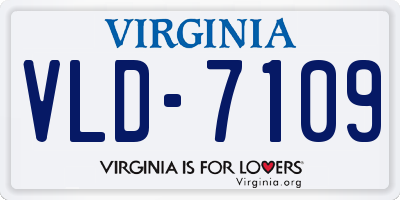 VA license plate VLD7109