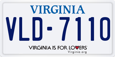 VA license plate VLD7110