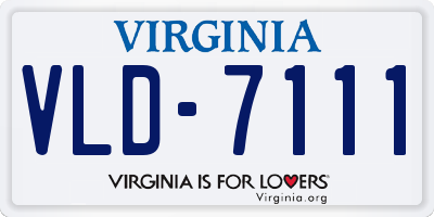 VA license plate VLD7111