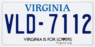 VA license plate VLD7112