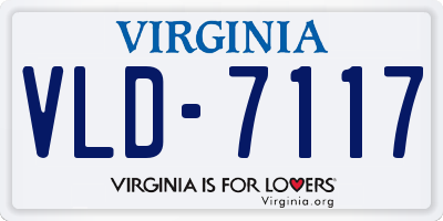 VA license plate VLD7117