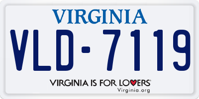 VA license plate VLD7119