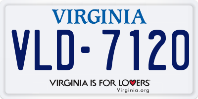 VA license plate VLD7120