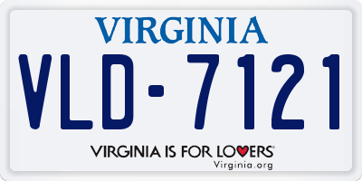 VA license plate VLD7121