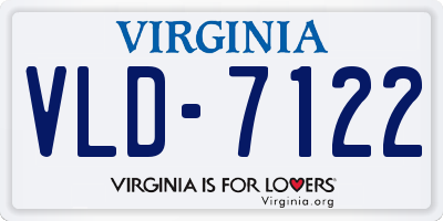 VA license plate VLD7122