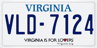 VA license plate VLD7124