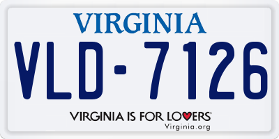 VA license plate VLD7126