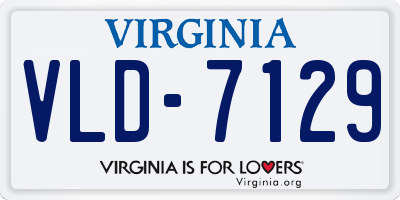 VA license plate VLD7129