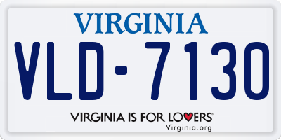 VA license plate VLD7130