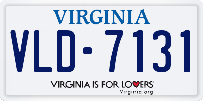 VA license plate VLD7131
