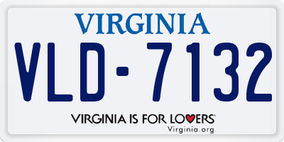 VA license plate VLD7132