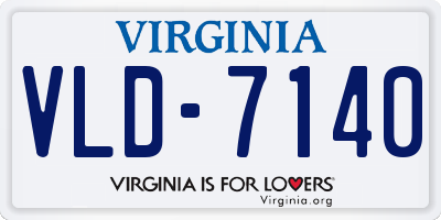 VA license plate VLD7140