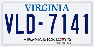 VA license plate VLD7141