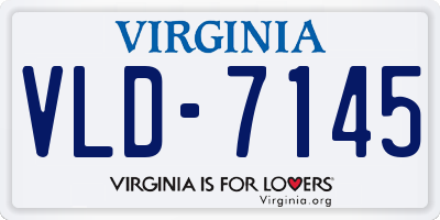 VA license plate VLD7145