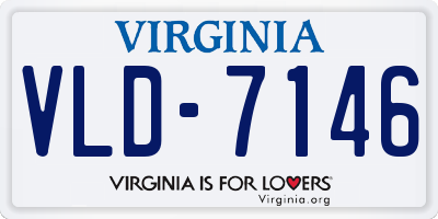 VA license plate VLD7146
