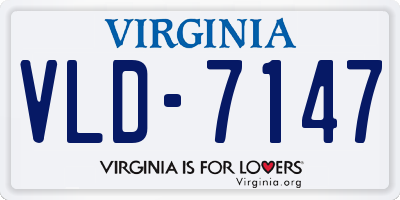 VA license plate VLD7147