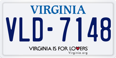 VA license plate VLD7148
