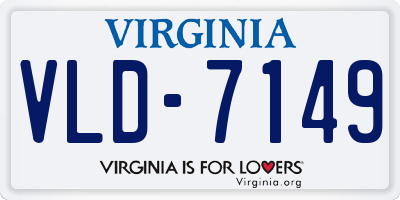 VA license plate VLD7149