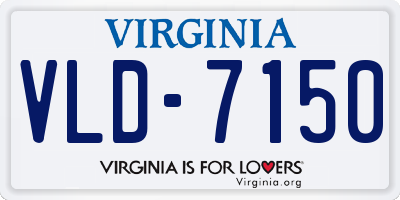 VA license plate VLD7150